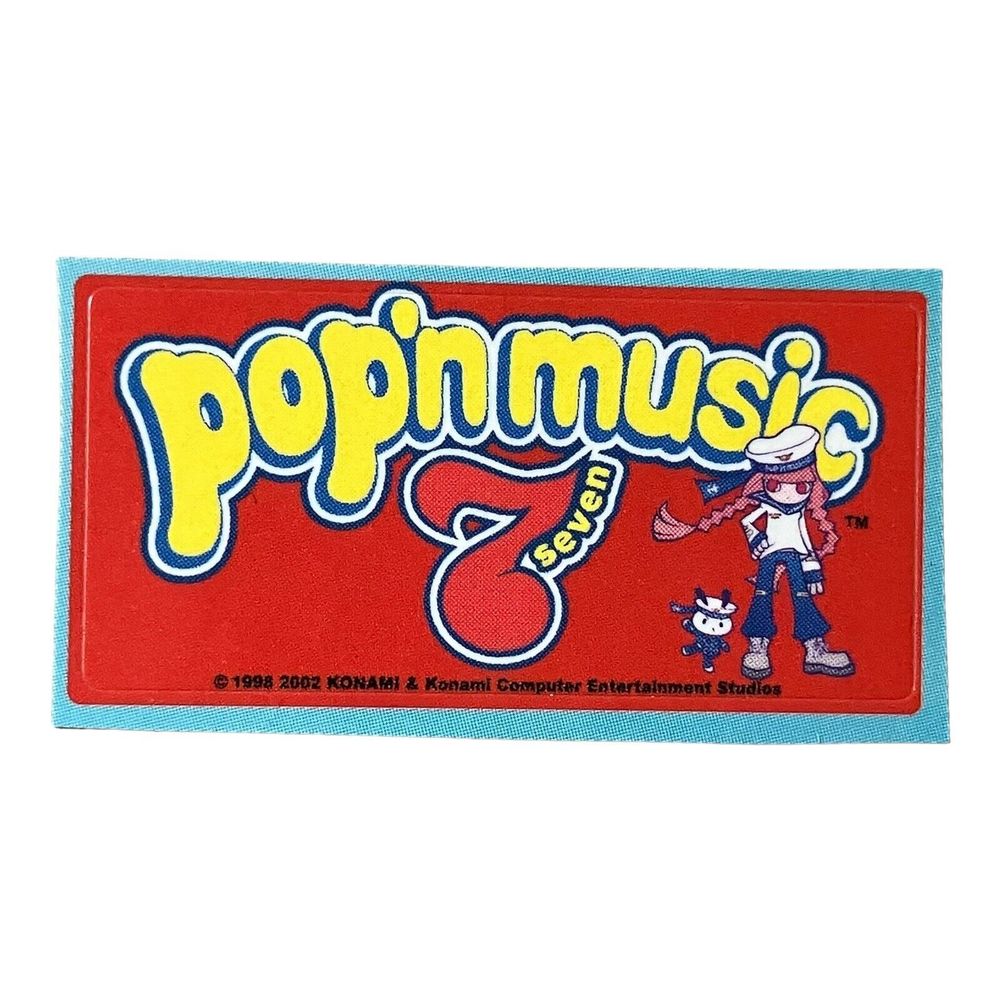 Sony PlayStation 2 PS2 Pop’n Music 7 Vintage Vtg Memory‎ Card Sticker